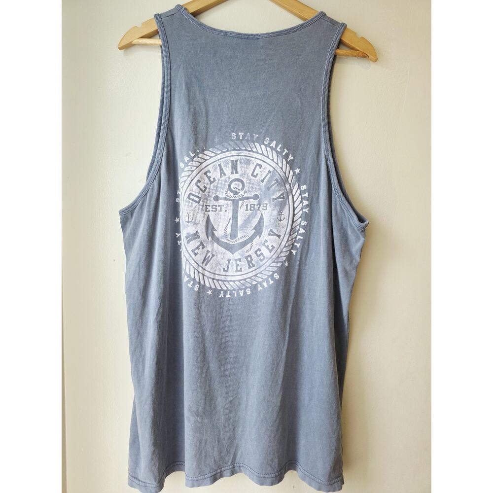 Basix Of America Men's Tank T-shirts Gray Size XL Sleeveless